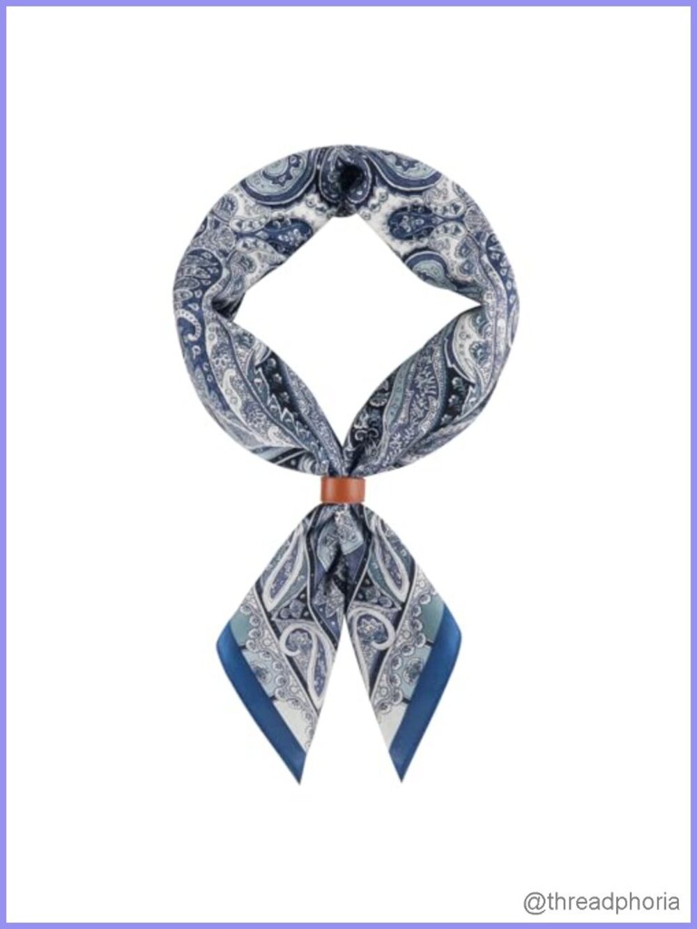 Silk Feeling Square Neck Scarf 27.5in Bandana Paisley Western Wild Rag